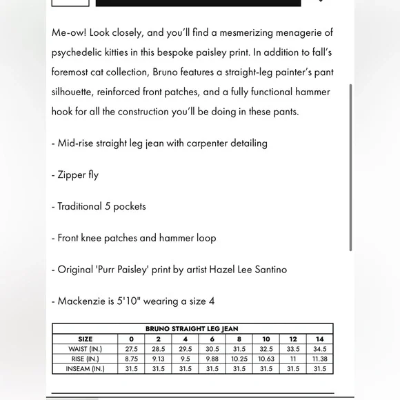 Rachel Antonoff Bruno Straight Leg Jean - Picture 5 of 12